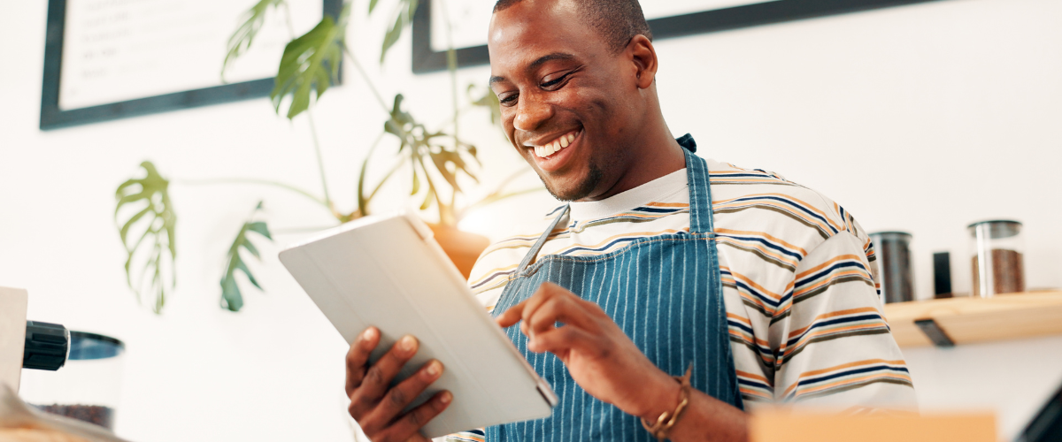 Image of A small business owner looking into how an SBA 504 loan can help him buy a building.