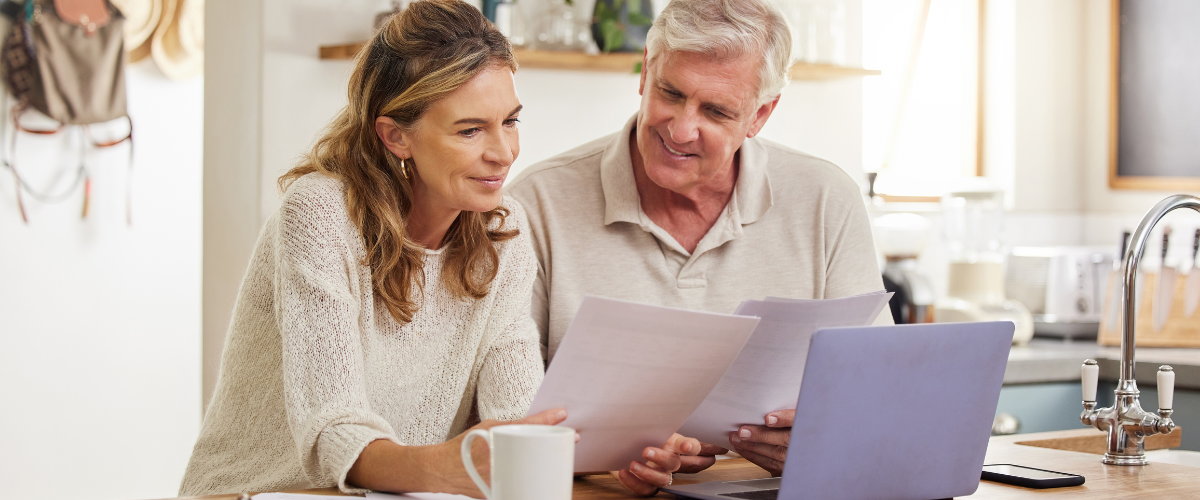Image of Couple Looking at HealthCare Documents
