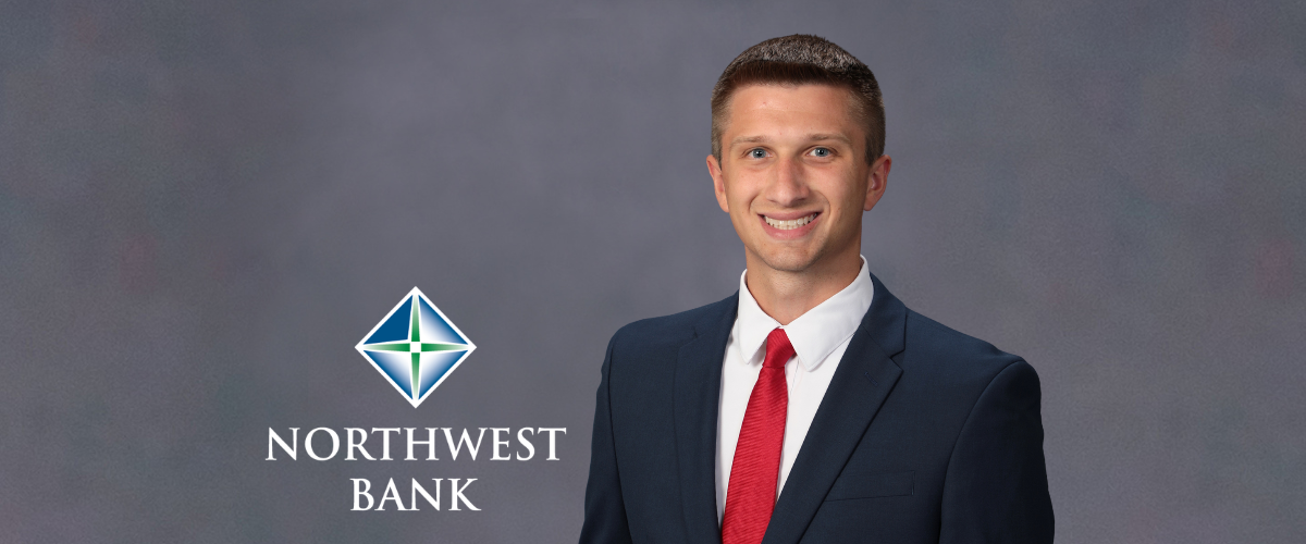 Image of Noah Slagter and Northwest Bank Logo