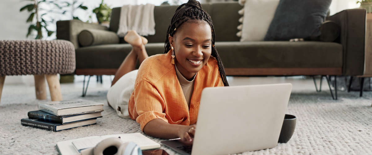 Image Of Student Looking At Laptop for Scholarships