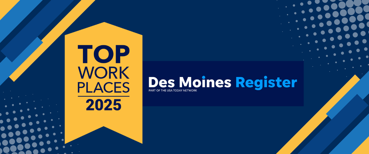 Image Of Top Workplace 2025 Award by The Des Moines Register