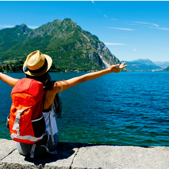 Image Of A Woman Traveling Internationally