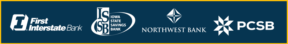 Image of First Interstate Bank, Iowa State Savings Bank, Northwest Bank and PCSB Logos for Creston, IA Fraud Event April 28th