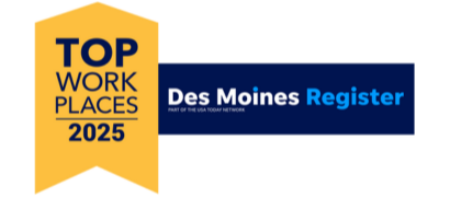 Des Moines Register Top Work Places ribbon
