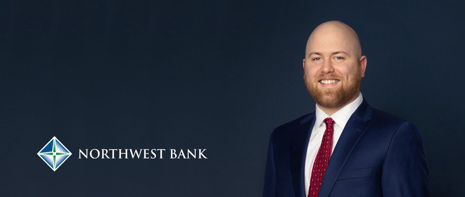 Northwest Bank logo and photo of Sam Schade