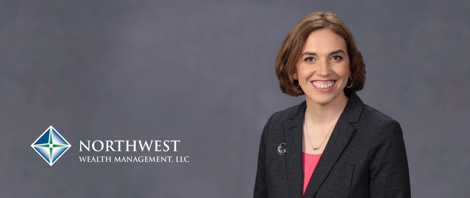 Northwest Wealth Management logo and photo of Lisa Grefe