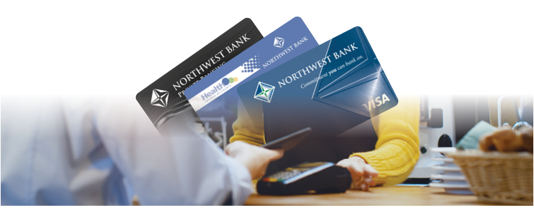 Image of northwest bank debit cards used with Mobile Wallets