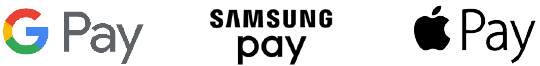 Google Pay, Samsung Pay and Apple Pay logos 